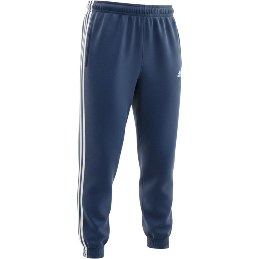 Adidas Mens Navy Blue Essentials 3-Stripes Tricot Joggers